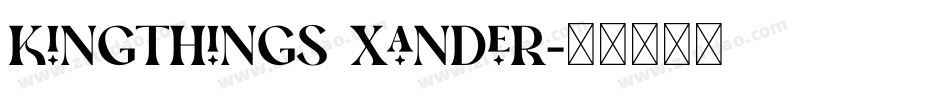 Kingthings Xander字体转换
